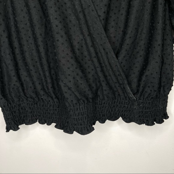 Madewell Texture and Thread crossover top black Swiss dot size small - Picture 7 of 8